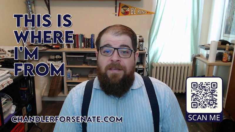 It's just me in my office. Nothing special. I'm smiling.